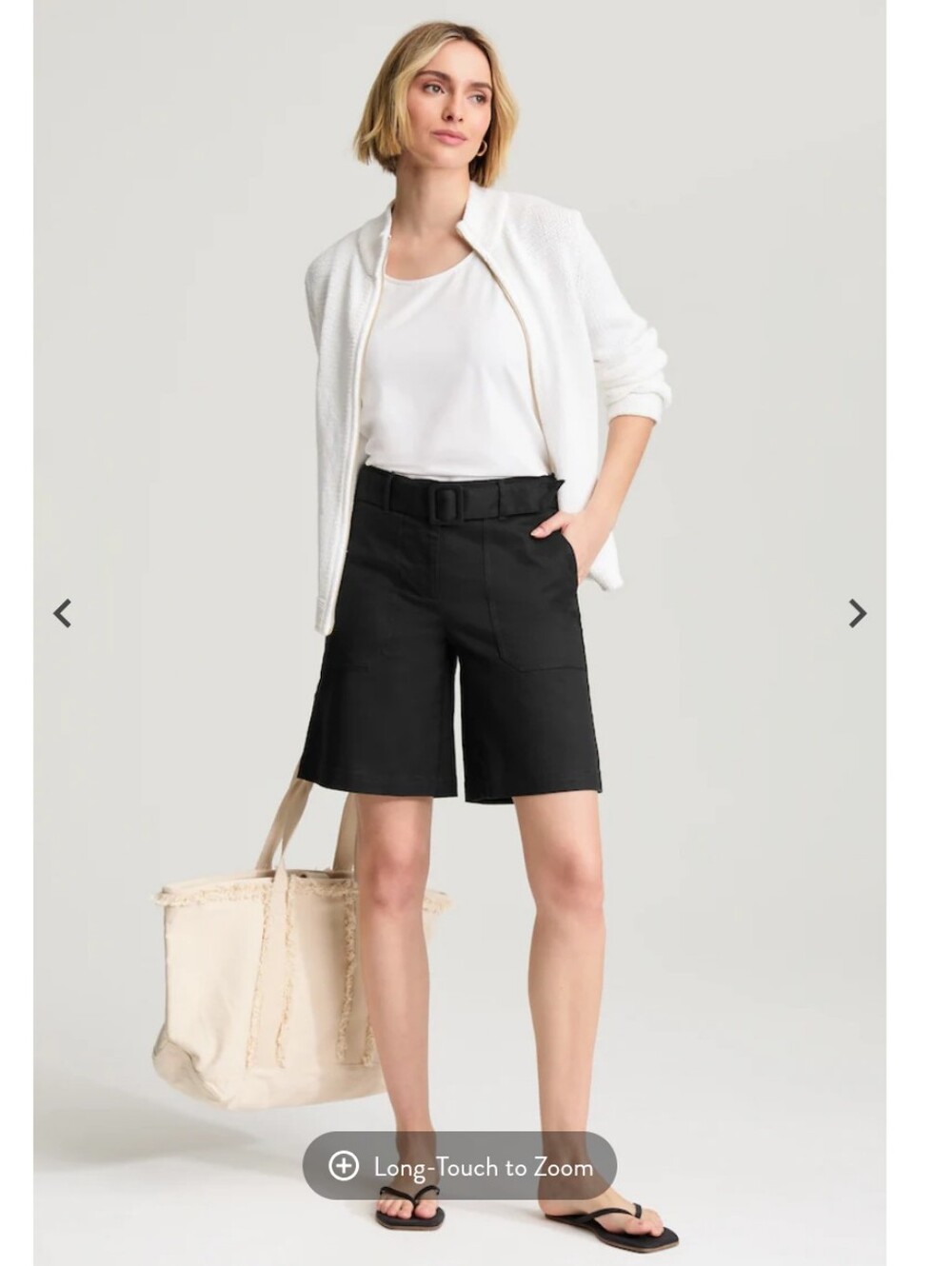J. Jill High-Rise Belted Shorts- 10